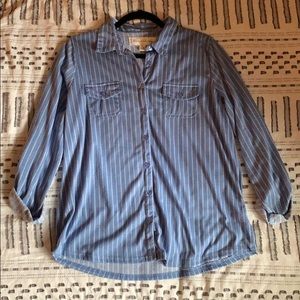 🍁2/$25🍁 Blue Stripped Button Down Blouse